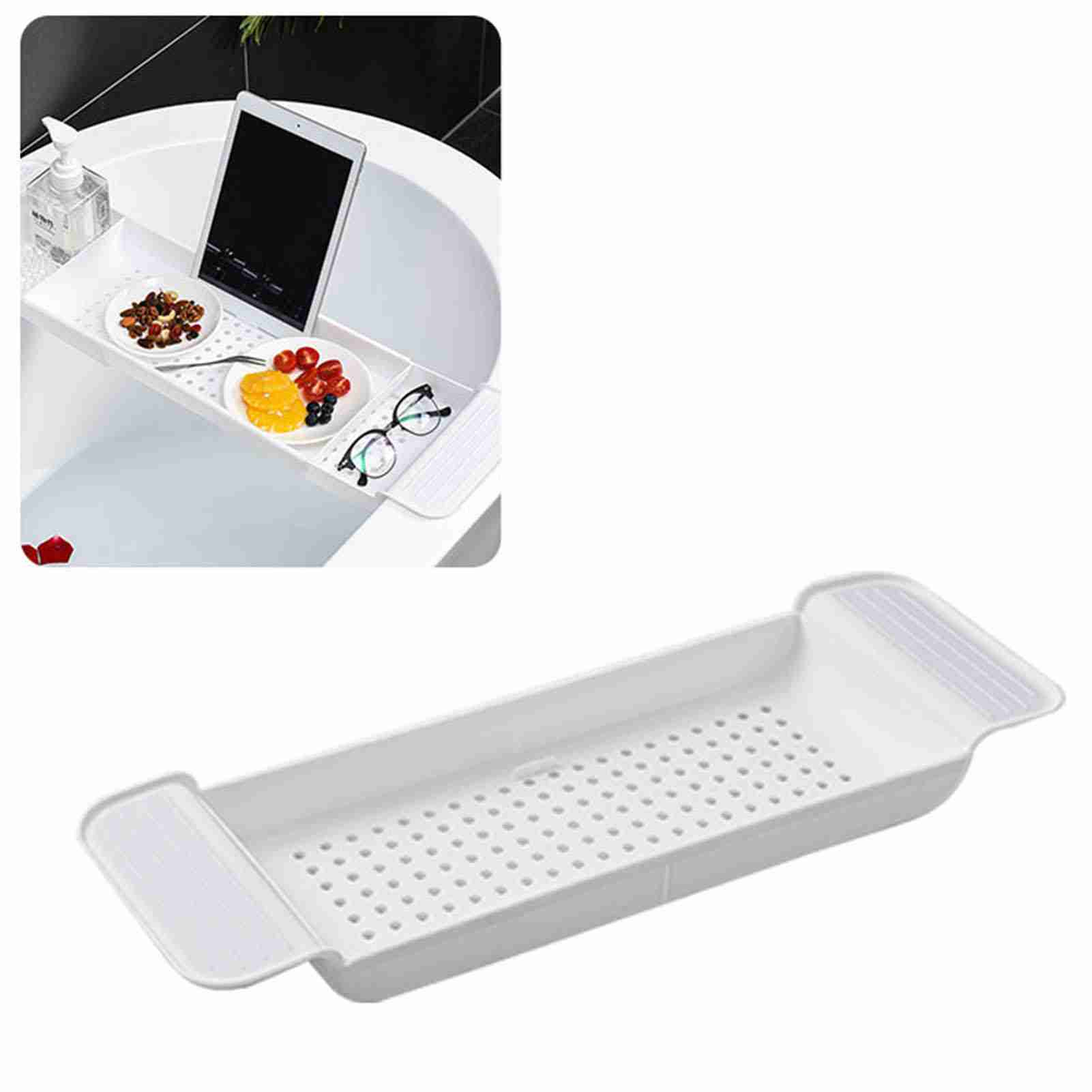Desk Setup Design - 1Pc Expandable Bathtub Tray Stable Placement