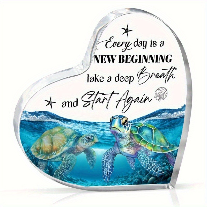 Desk Setup Design - Blue Marine Life Acrylic Desktop Decoration