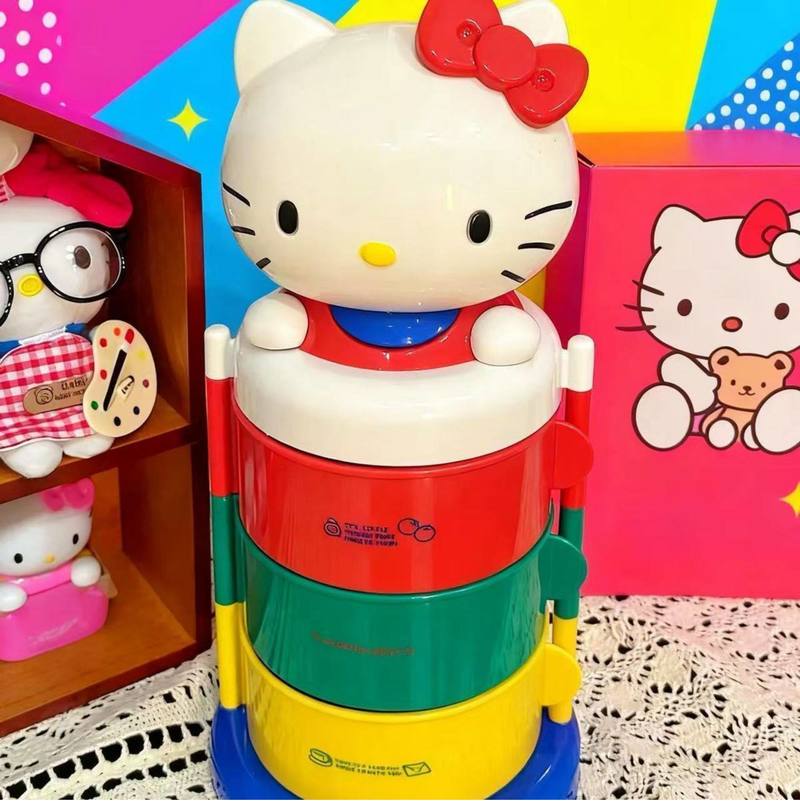 Desk Setup Study - Cartoon Character Hello Kitty Storage Box