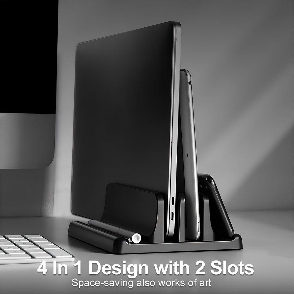 Vertical Laptop Stand - 4in1 Laptop Stand Vertical Adjustable Width