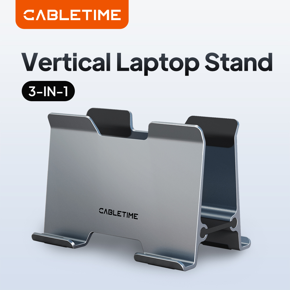 Vertical Laptop Stand - CABLETIME Vertical Laptop Stand Aluminum Alloy