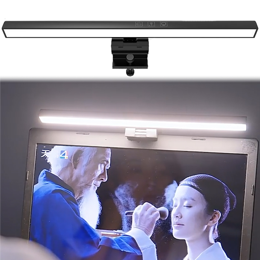 Desk Setup On Bed - LED Monitor Light Bar 33cm 50cm
