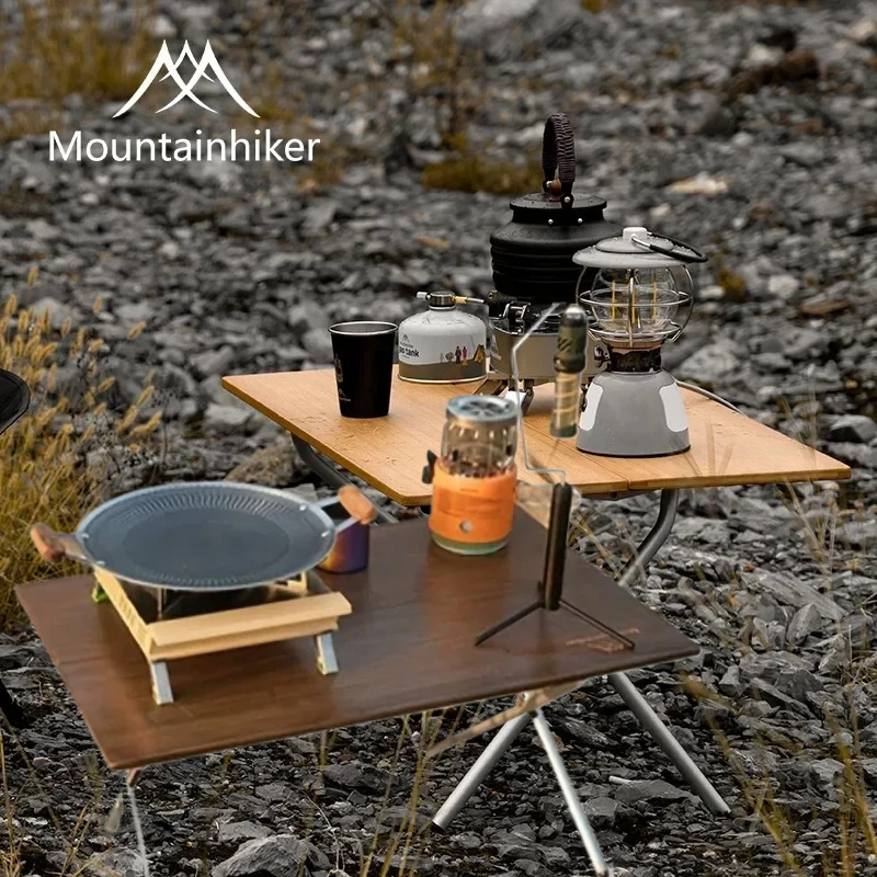 Desk Setup Design - MOUNTAINHIKER Upgrade Portable Outdoor Camping Table,