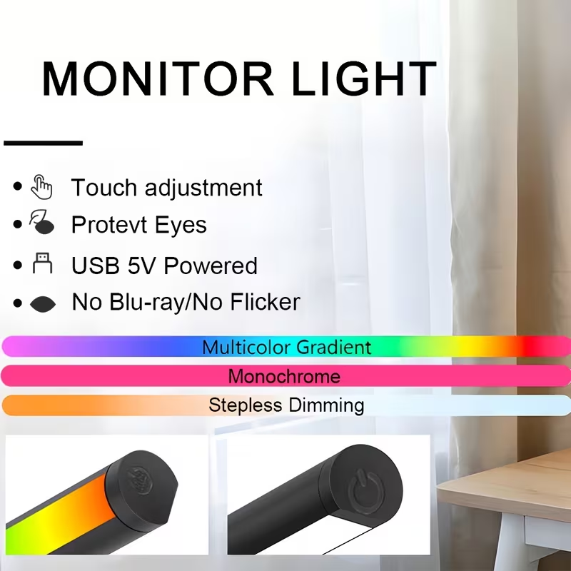 LED Monitor Light Bar 30cm 40c - Desk Setup Study 评论和价格