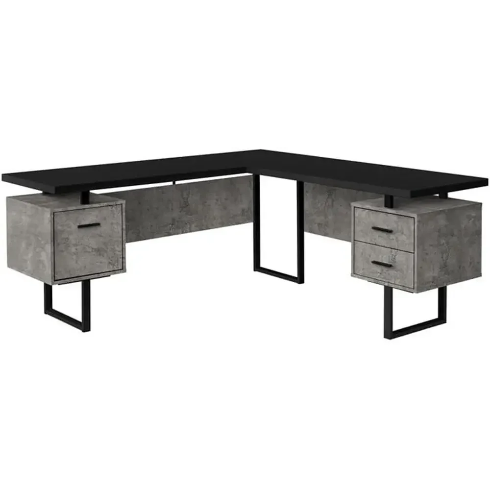 L-Shaped 70 Computer Desk with - Desk Setup In Office 评论和价格