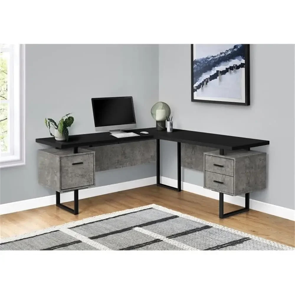 L-Shaped 70 Computer Desk with - Desk Setup In Office 评论和价格
