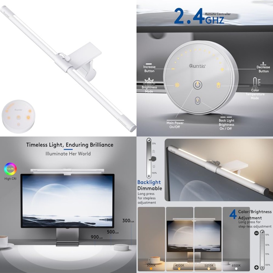 Monitor Light Bar with Remote, - Desk Setup In Office 评论和价格
