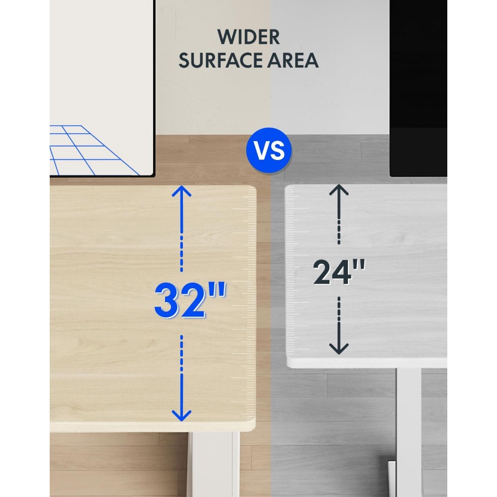 FLEXISPOT 63x32 Inch Electric  - Desk Setup In Office 评论和价格