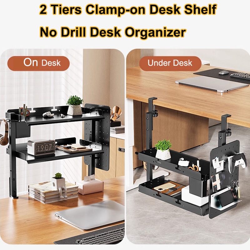 Clamp-on 14 inch Above Below D - Desk Setup Study 评论和价格