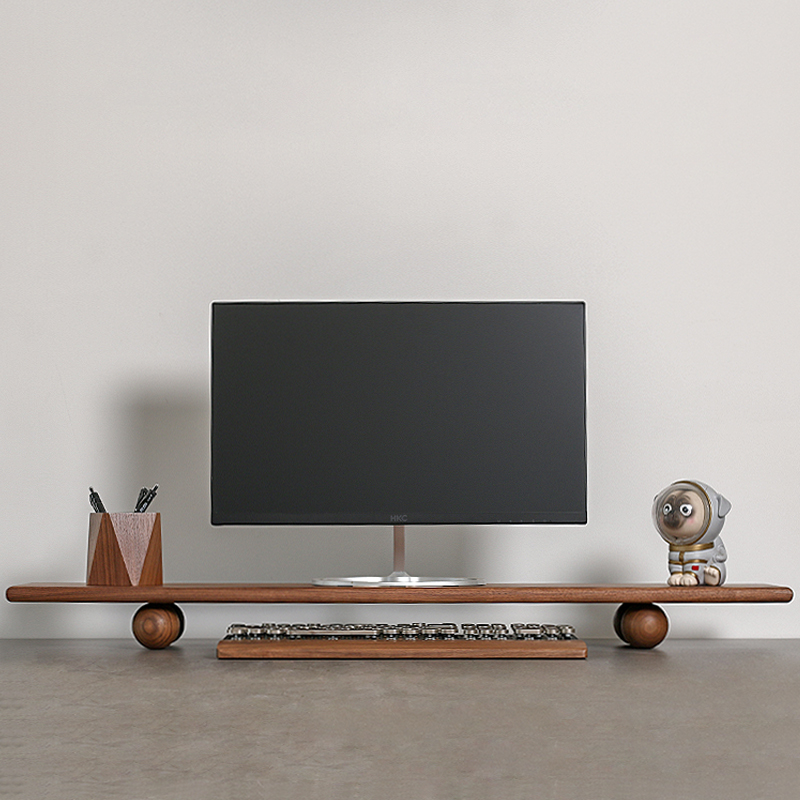 Solid Wood Monitor Riser Lapto - Desk Setup For Laptop And Monitor 评论和价格