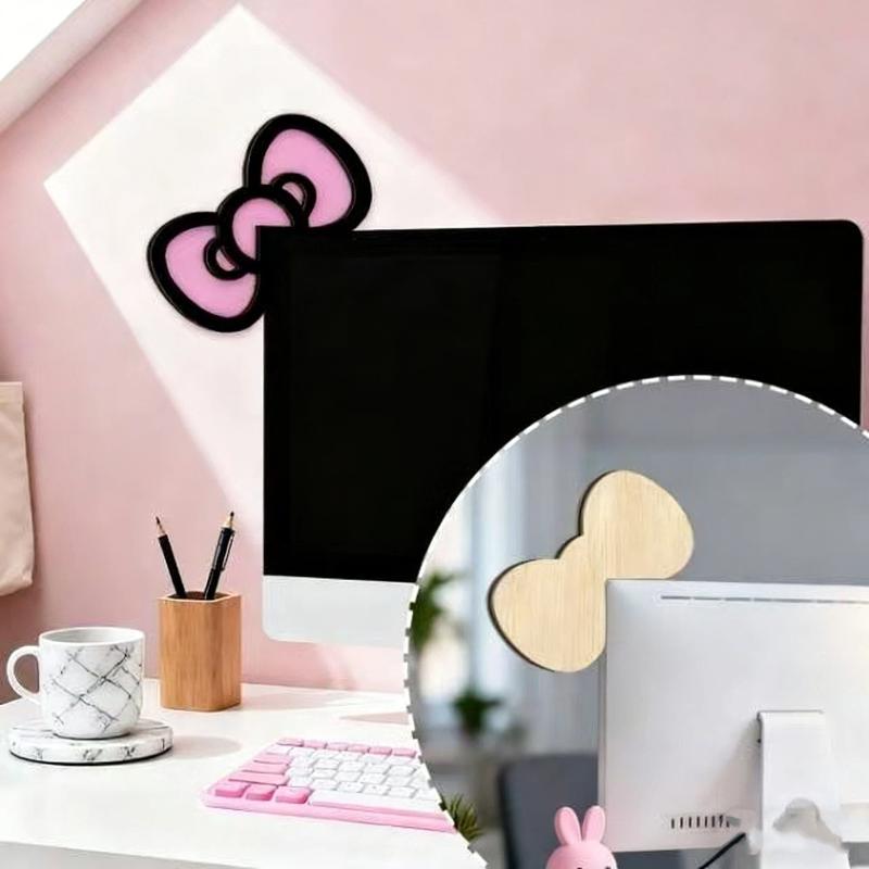 New 1/2Pcs Wooden Bowknot PC A - Desk Setup Design 评论和价格
