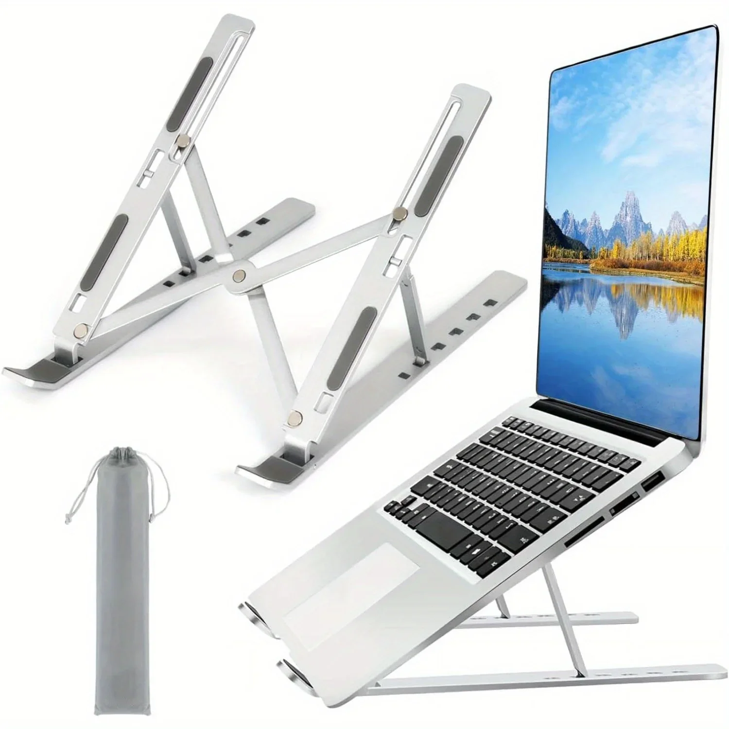 Foldable Aluminum Laptop Riser - Desk Setup Macbook 评论和价格