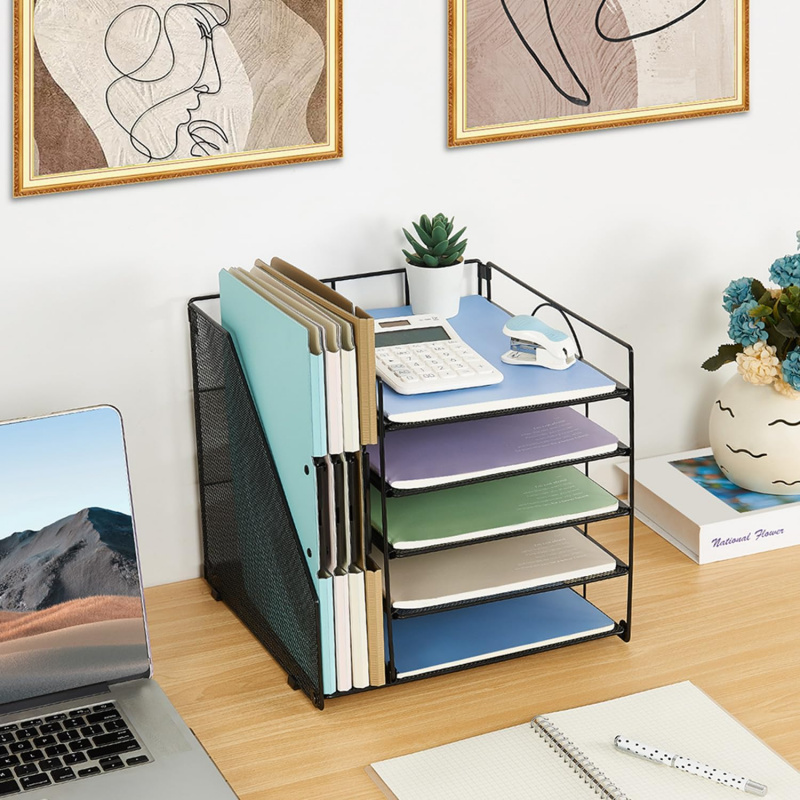 5Layer Paper File Rack Office  - Desk Setup Design 评论和价格