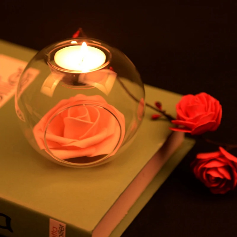 6/12pcs Glass Round Hollow Can - Desk Setup Light 评论和价格