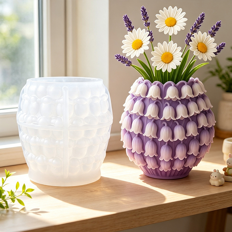 3D Lily of the Valley Vase Sil - Desk Setup Plant 评论和价格