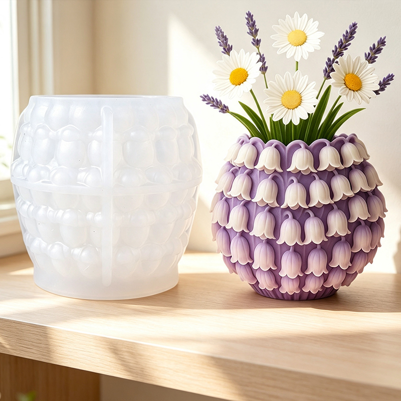 3D Lily of the Valley Vase Sil - Desk Setup Plant 评论和价格