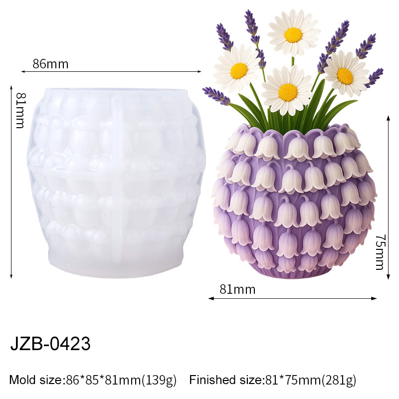 3D Lily of the Valley Vase Sil - Desk Setup Plant 评论和价格
