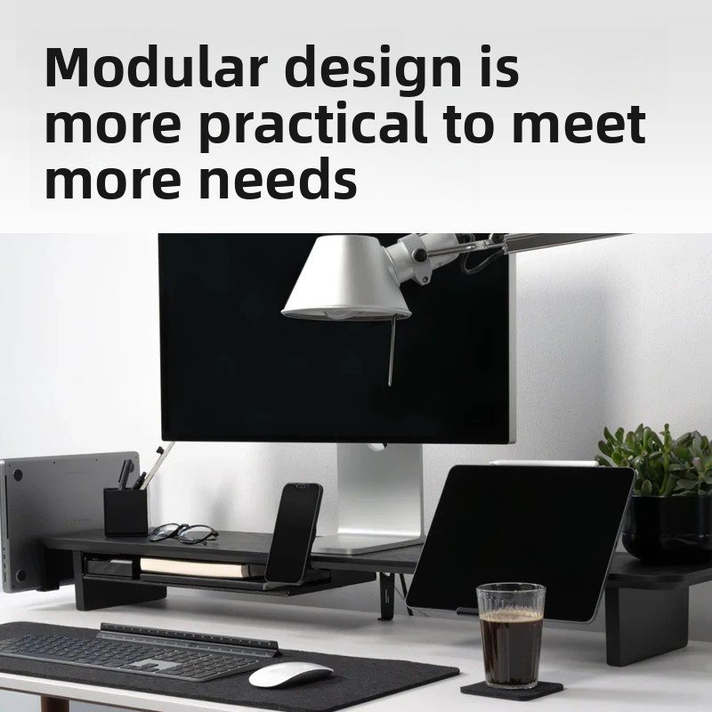 Solid Wood Monitor Riser Stand - Desk Setup In Office 评论和价格