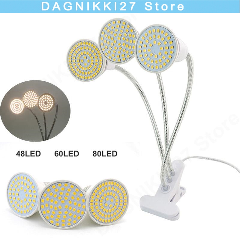 80LED 3 Head Full Spectrum Sun - Desk Setup Plant 评论和价格
