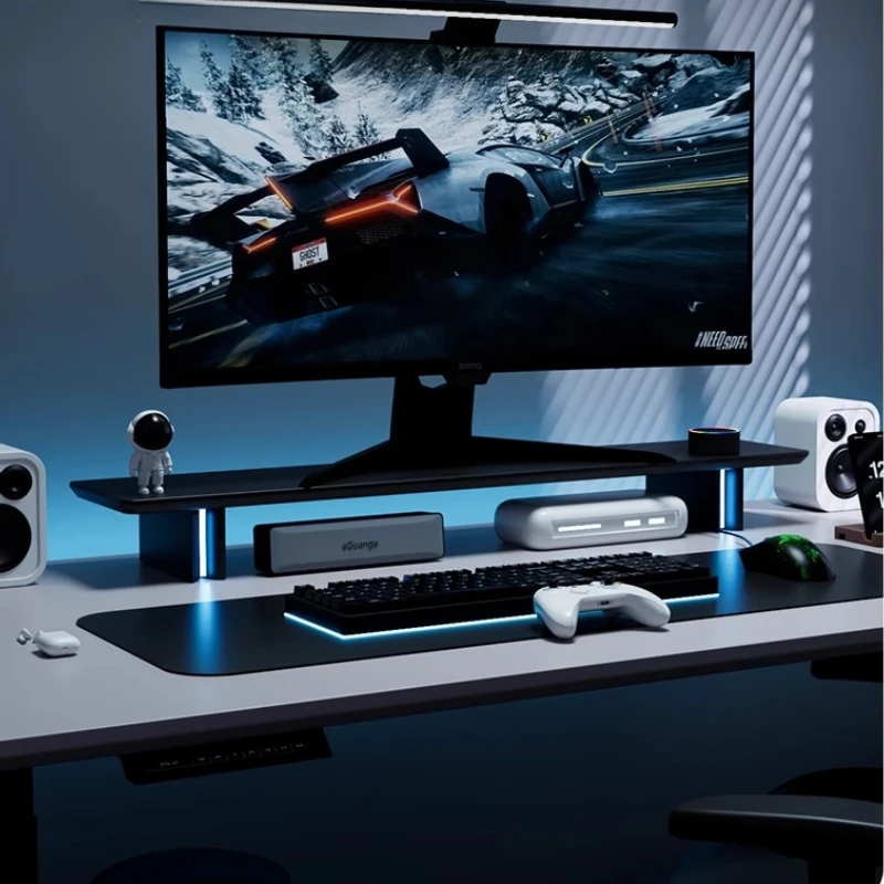 RGB Monitor Stand Ergonomic Co - Desk Setup For Laptop And Monitor 评论和价格
