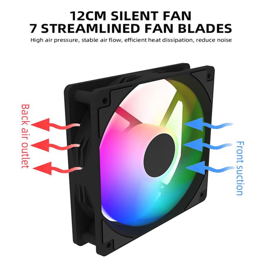120mm PC Case Fan 12V RGB Cycl - Desk Setup Light 评论和价格