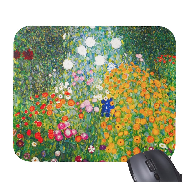 Gustav Klimt Flowers Floral Mo - Desk Setup Tech 评论和价格