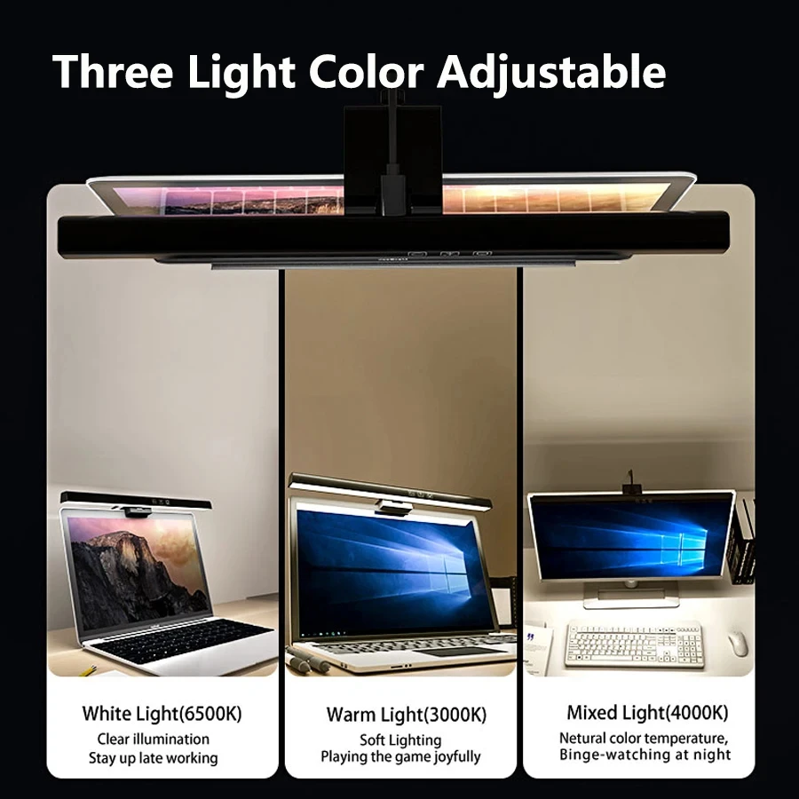 33cm 50cm LED Monitor Light Re - Desk Setup Tech 评论和价格