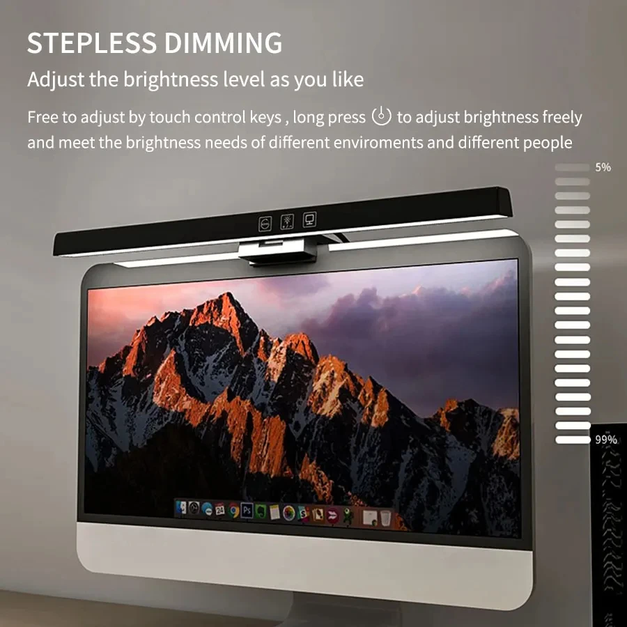33cm 50cm LED Monitor Light Re - Desk Setup Tech 评论和价格