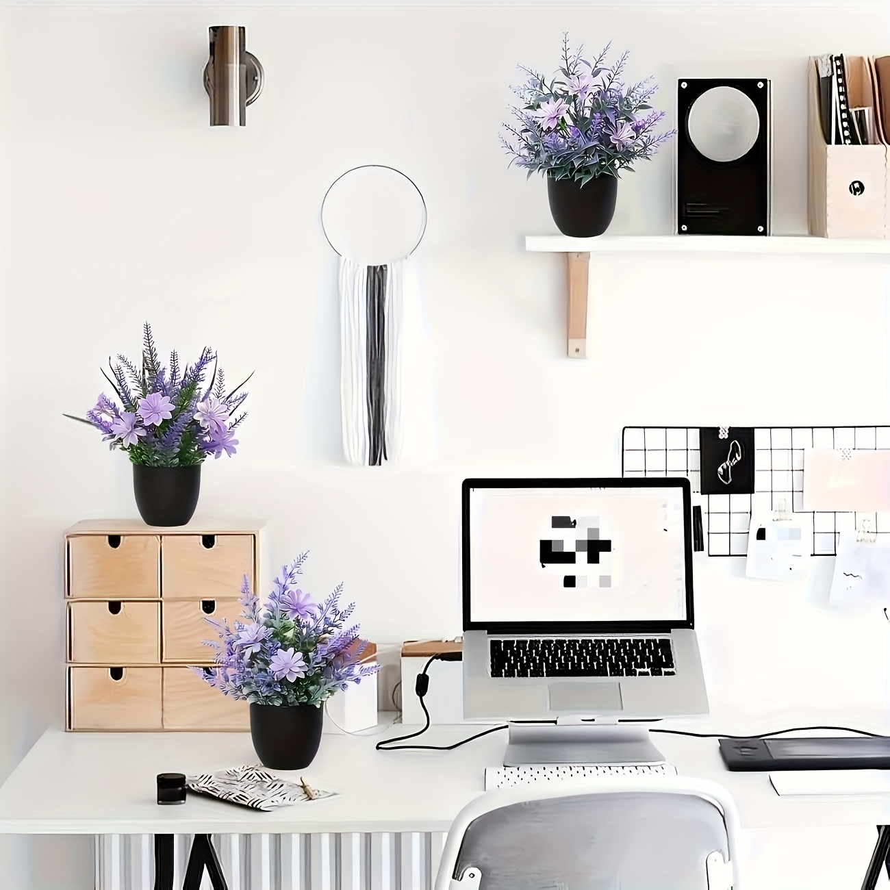 3PC Simulation Lavender Pot Ne - Desk Setup Plant 评论和价格