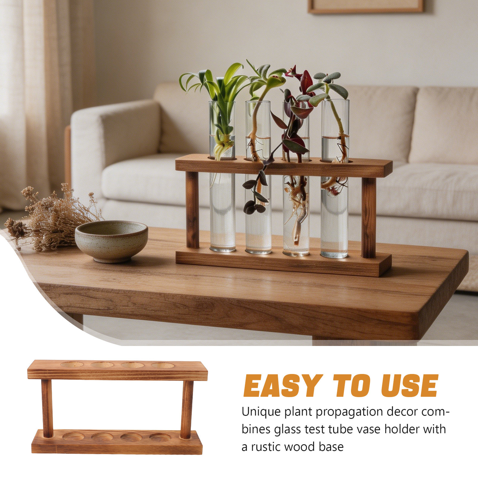 Wooden Plant Propagation Stati - Desk Setup Plant 评论和价格