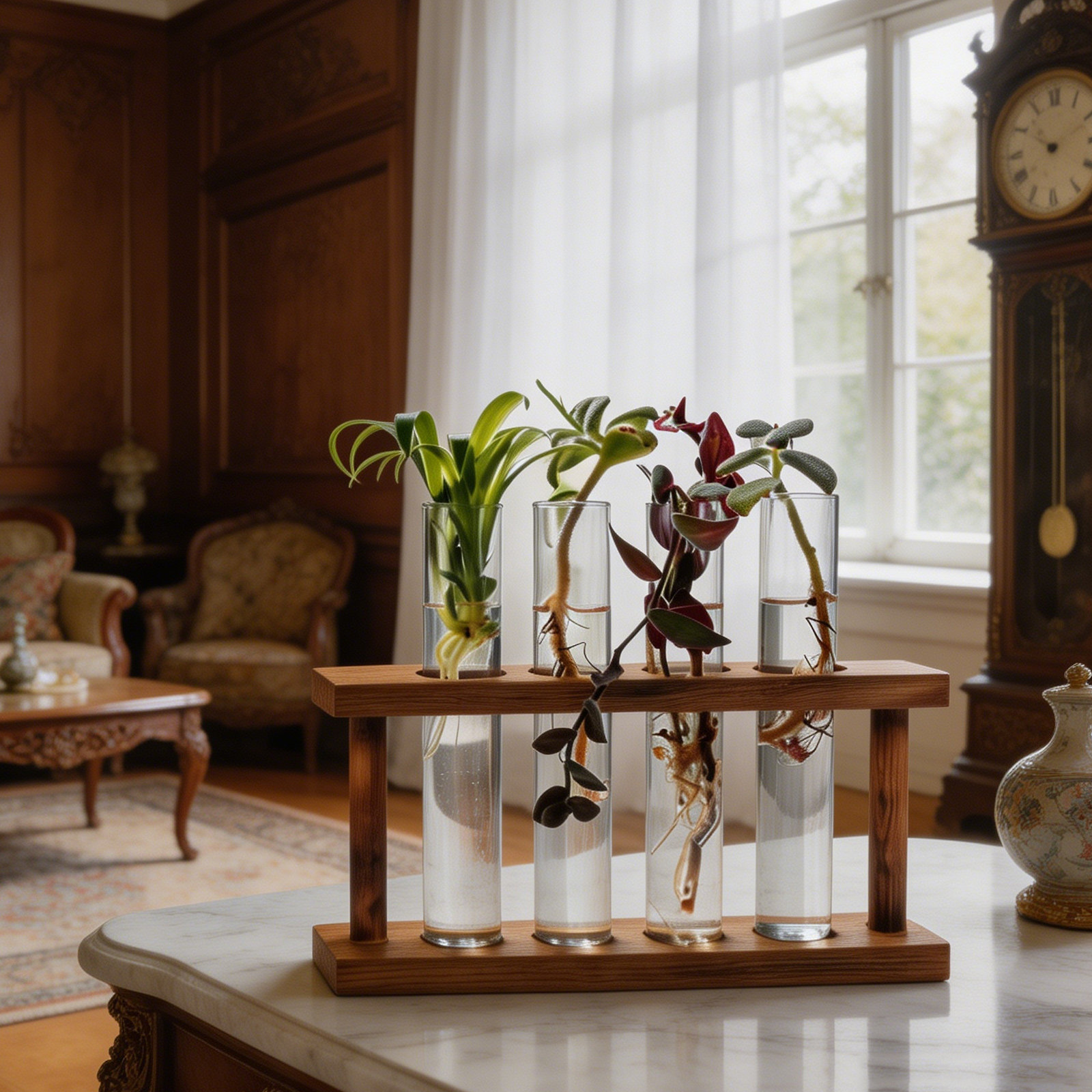 Wooden Plant Propagation Stati - Desk Setup Plant 评论和价格